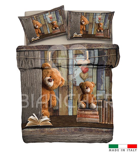 Set copripiumino singolo - Marrone/orso - HOME