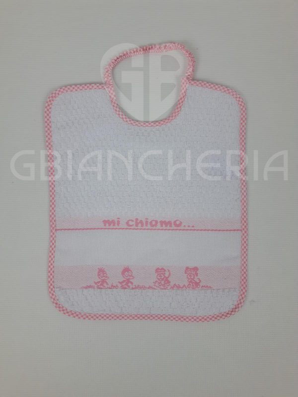 SET 3 BAVAGLIE ROSA NEONATO