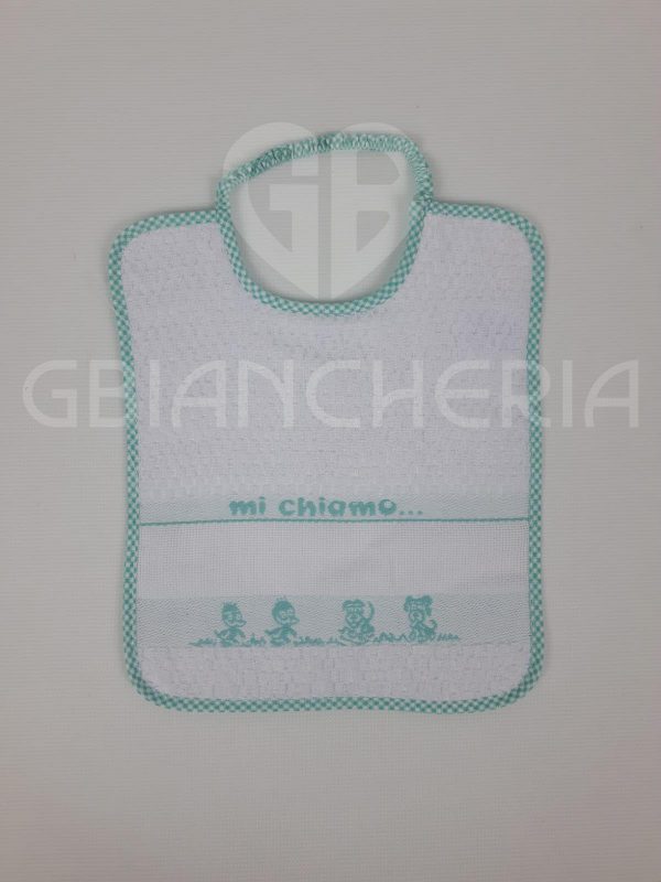 SET 3 BAVAGLIE VERDE NEONATO