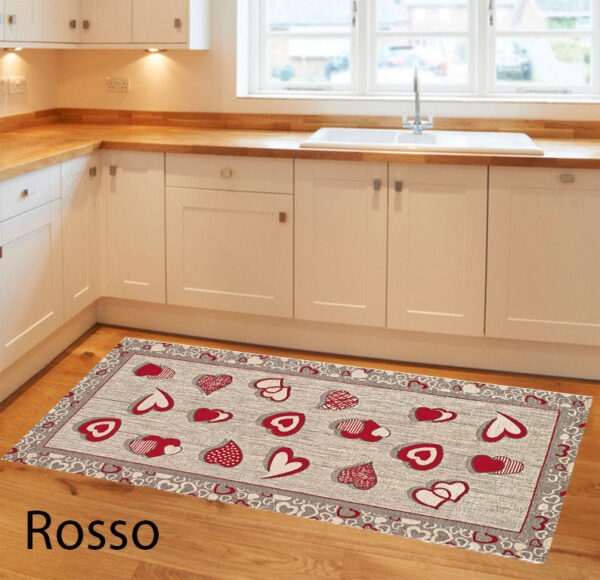 TAPPETO LOVELY ROSSO ANTISCIVOLO