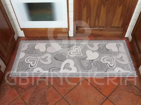TAPPETO CUORE ANTISCIVOLO 55x115cm