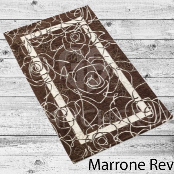TAPPETO CAMELIA MARRONE REV ANTISCIVOLO