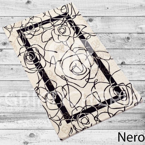 TAPPETO CAMELIA NERO ANTISCIVOLO