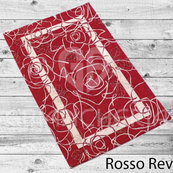 TAPPETO CAMELIA ROSSO REV ANTISCIVOLO