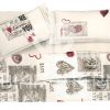 COPRIPIUMINO SHABBY CUORE ROSSO - immagine 2