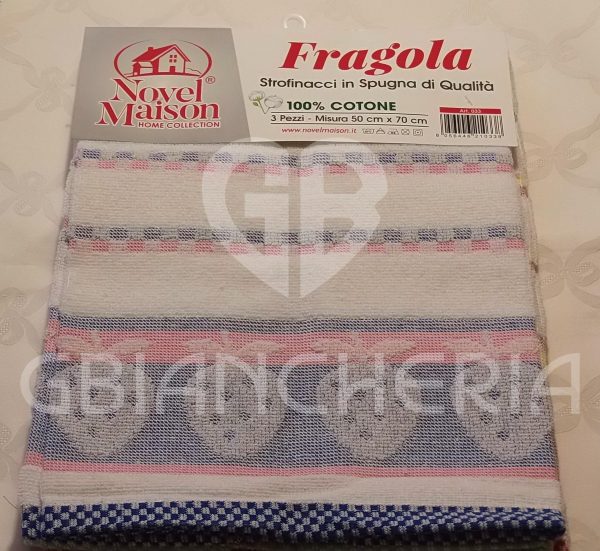 TRIS STROFINACCI FRAGOLA SPUGNA 45X70CM