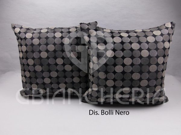 FODERE CUSCINI BOLLI NERO cm42x42
