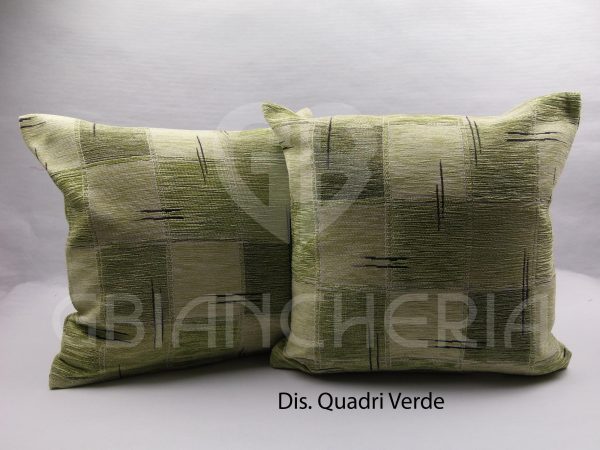 CUSCINI QUADRI VERDI CM 40x40