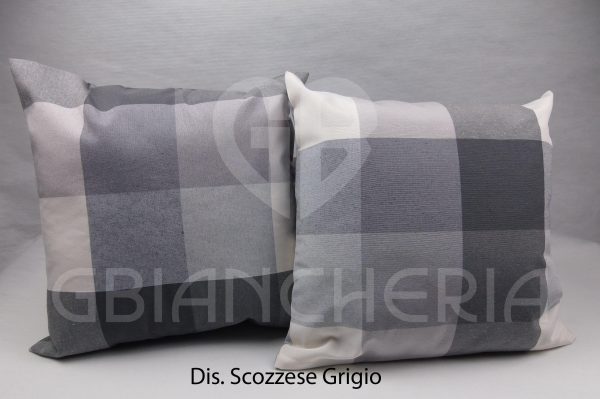 FODERE CUSCINI SCOZZESE GRIGIO BEIGE