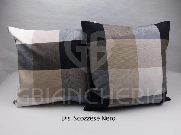 FODERE CUSCINI SCOZZESE NERO BEIGE