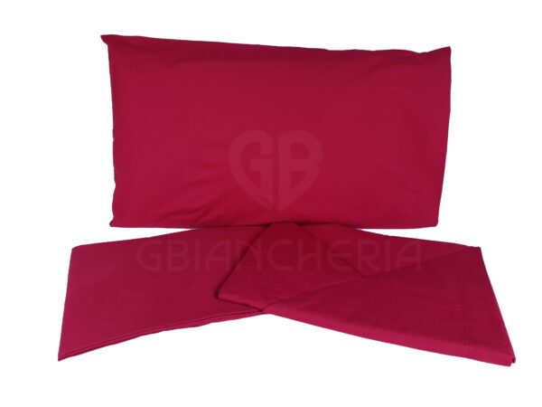 COMPLETO LETTO BORDEAUX IN COTONE