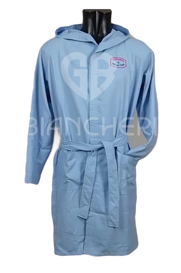 ACCAPPATOIO CON CAPPUCCIO ADULTO AZZURRO