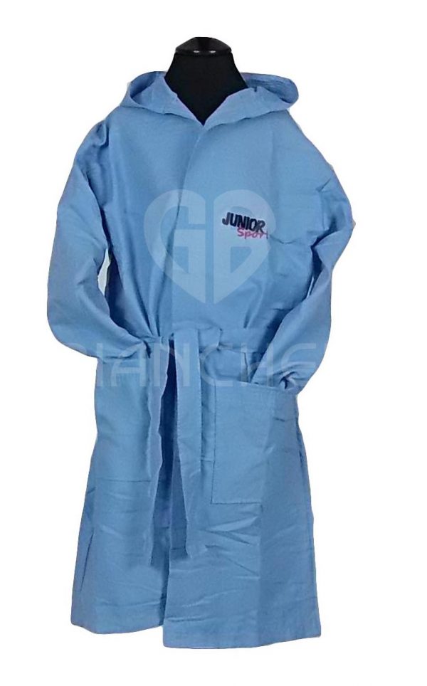 ACCAPPATOIO CON CAPPUCCIO BAMBINO AZZURRO