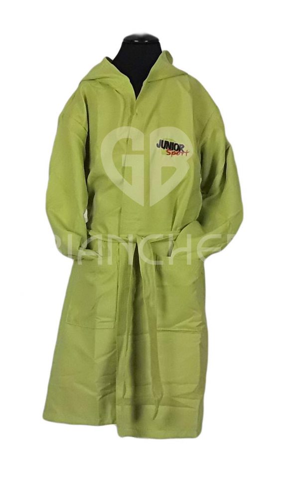 ACCAPPATOIO CON CAPPUCCIO BAMBINO VERDE