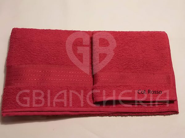SALVIETTE BAGNO TINTA UNITA ROSSE