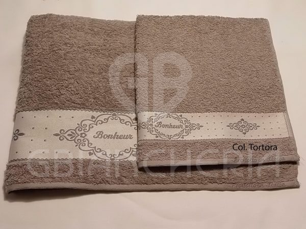 SALVIETTE BAGNO FELICITÀ TORTORA