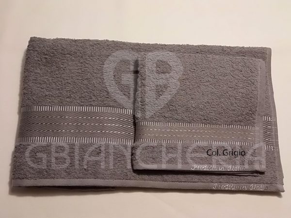 SALVIETTE BAGNO TINTA UNITA GRIGIE