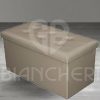 POUF CONTENITORE ECOPELLE BEIGE - immagine 2