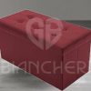 POUF CONTENITORE ECOPELLE BORDEAUX - immagine 2