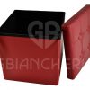 POUF CONTENITORE ECOPELLE BORDEAUX - immagine 3