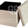 POUF CONTENITORE ECOPELLE PANNA - immagine 2