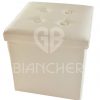 POUF CONTENITORE ECOPELLE PANNA - immagine 3