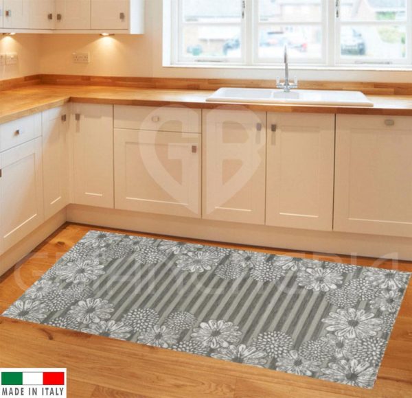 TAPPETO SOLE GRIGIO CON ANTISCIVOLO
