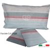 COMPLETO LETTO FASCIATO GRIGIO FLANELLA - immagine 2
