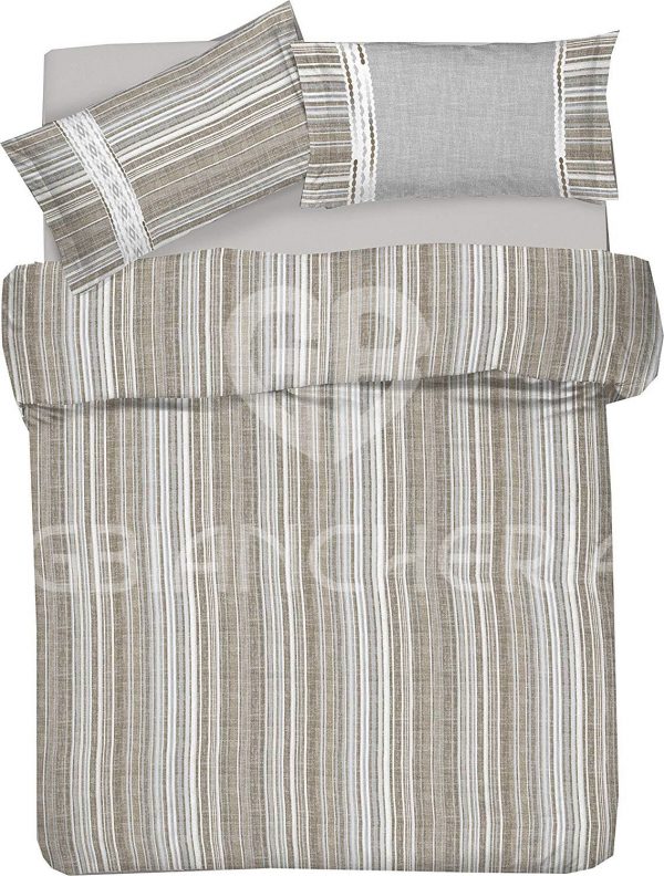 COPRIPIUMINO IN COTONE DIS. MILLERIGHE BEIGE
