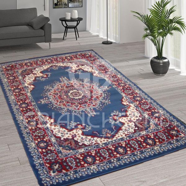 TAPPETO DIS PERSIANO AZZURRO PER SALOTTO