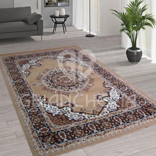 TAPPETO DISEGNO PERSIANO BEIGE PER SALOTTO