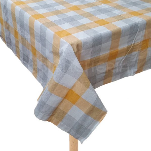 TOVAGLIA IN COTONE VICHY GIALLO TINTO IN FILO
