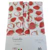 TOVAGLIA STAMPATA CON TOVAGLIOLI FRAGOLE - immagine 2