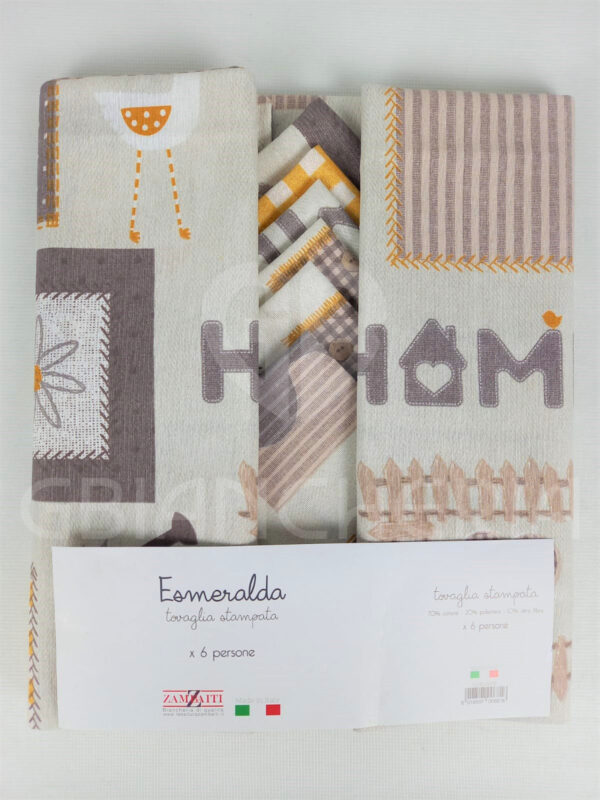 TOVAGLIA CON TOVAGLIOLI SHABBY OCRA