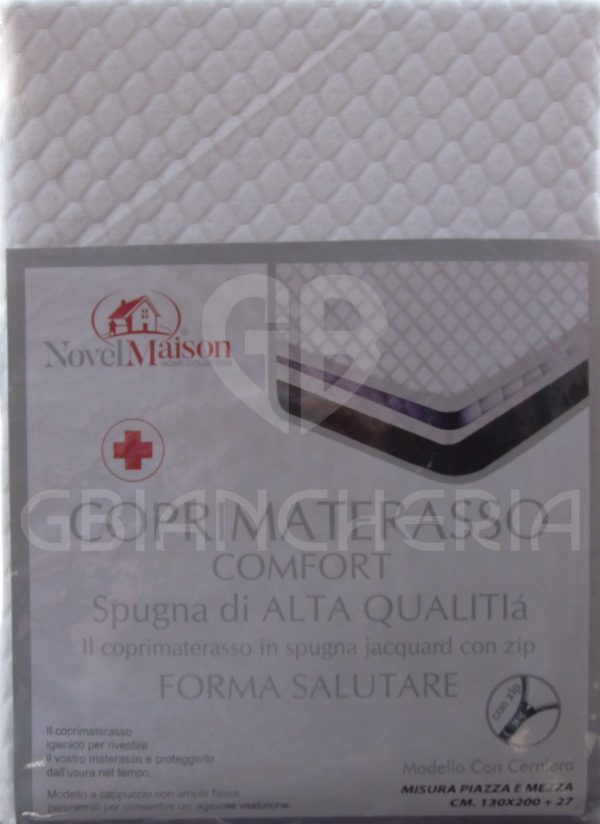 COPRIMATERASSO CONFORT CON ZIP IN SPUGNA