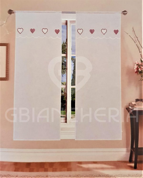TENDE CUORE GRANDE ROSSO MISURA 60x150