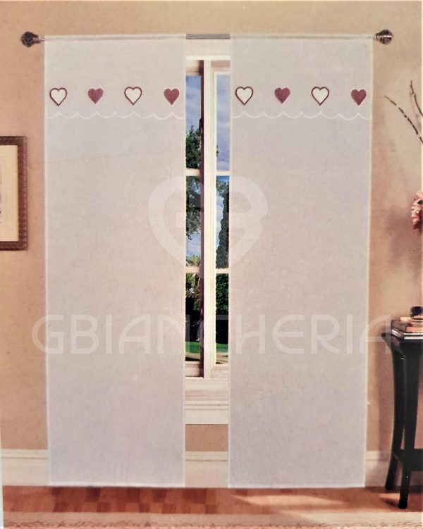 TENDE CUORE GRANDE ROSSO MISURA 60x240