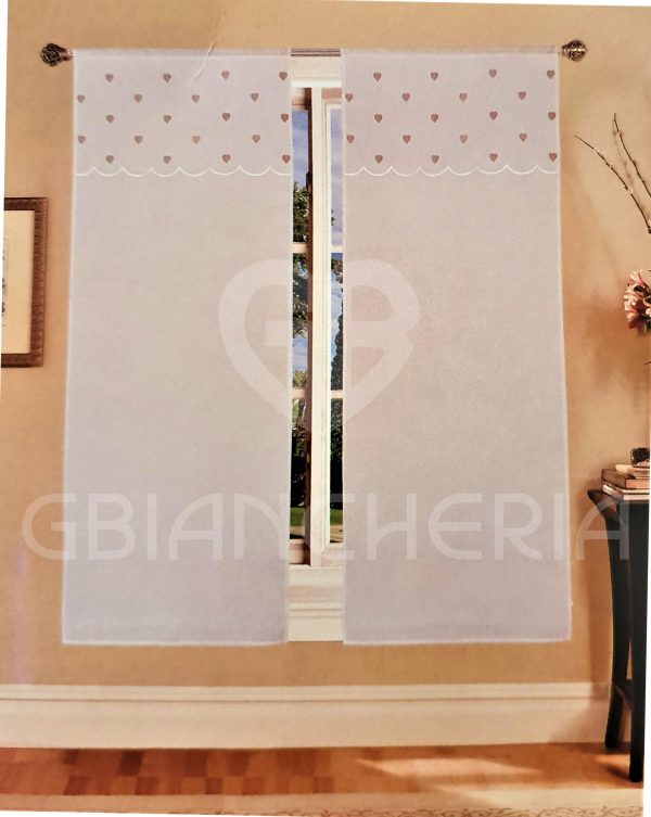 TENDE CUORE PICCOLO BEIGE MISURA 60x150