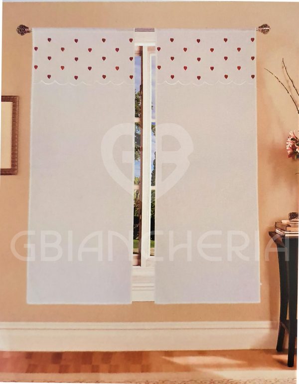 TENDE CUORE PICCOLO ROSSO MISURA 60x150