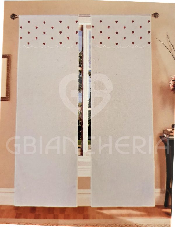 TENDE CUORE PICCOLO ROSSO MISURA 60x240