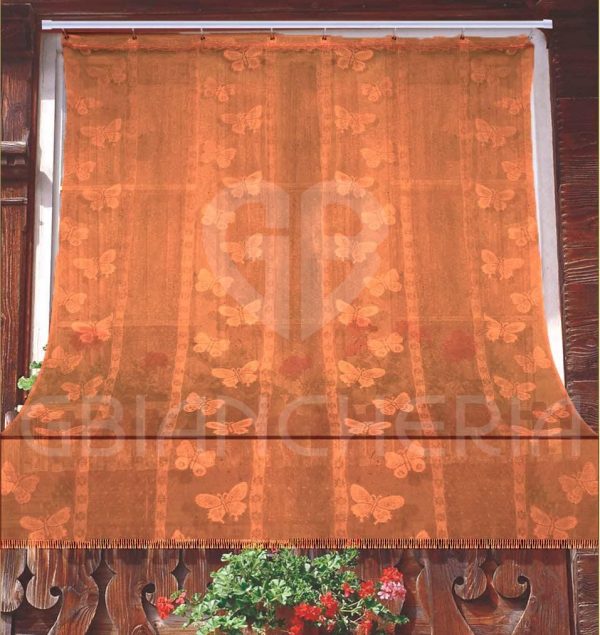 TENDA ZANZARIERA DISEGNO FARFALLE ARANCIONE