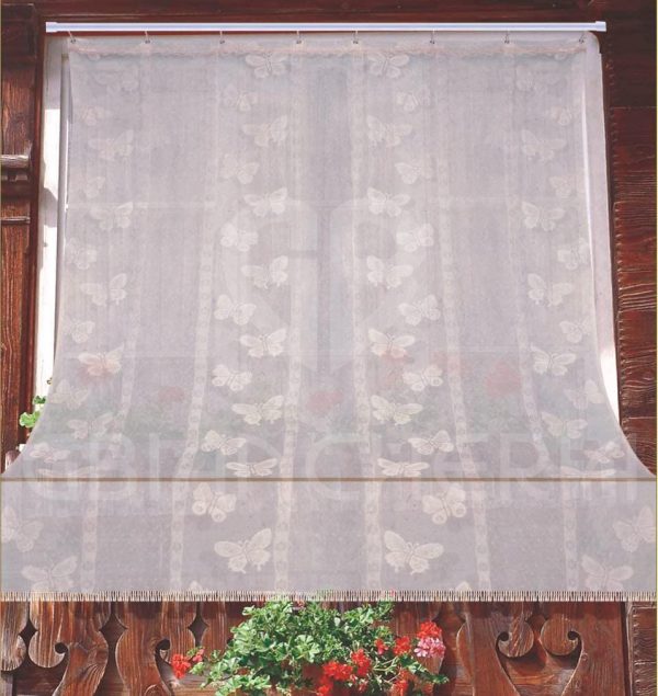 TENDA ZANZARIERA DISEGNO FARFALLE BIANCO