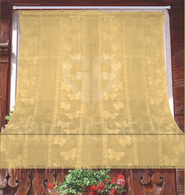TENDA ZANZARIERA DISEGNO FARFALLE GIALLO