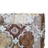 GRAND FOULARD ARREDATUTTO INTARSIO MARRONE - immagine 2
