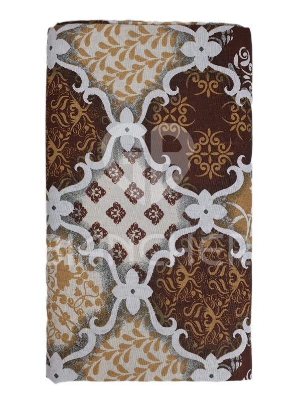 GRAND FOULARD ARREDATUTTO INTARSIO MARRONE