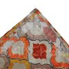GRAND FOULARD ARREDATUTTO INTARSIO ARANCIO - immagine 2