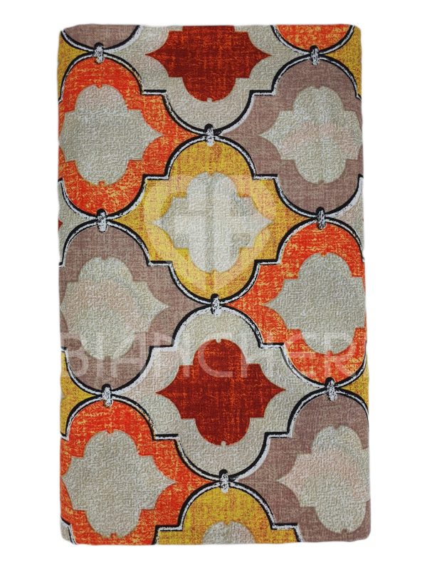 GRAND FOULARD ARREDATUTTO INTARSIO ARANCIO