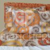 COMPLETO LETTO CERCHI ARANCIONE MICROFIBRA - immagine 3