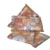 COMPLETO LETTO CERCHI ARANCIONE MICROFIBRA - immagine 2