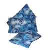 COMPLETO LETTO CERCHI BLU MICROFIBRA - immagine 2